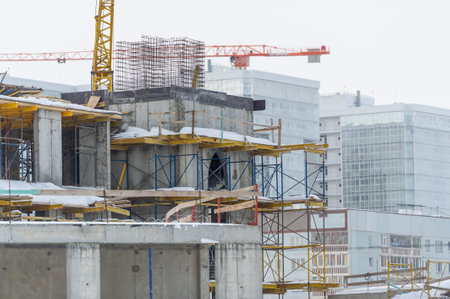 Building mosques during the winter months Factors to consider when building mosques during cold weather Importance of proper insulation and heating systems for mosques in winterの写真素材