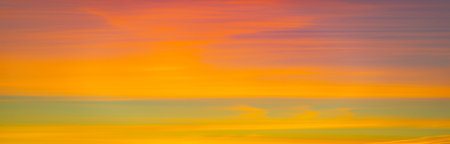 sky, Clouds float into my life, not to bring rain or cause a storm, but to add color to my sunset sky. The sun always shines above the cloudsの写真素材