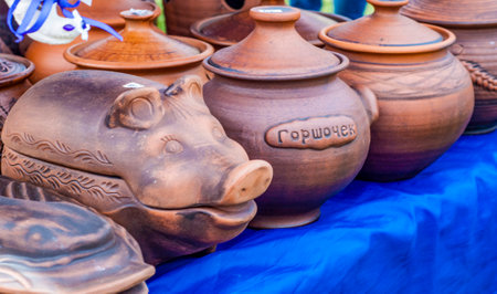 Ceramic products. Whenever I spin a potter's wheel and create something, I love the feeling that we're not just living in chaos doing nothing. In the way we move through the worldの写真素材