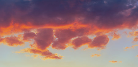 Clouds dawn sunset. A magical, mesmerizing moment just got better when you were by my side.の写真素材