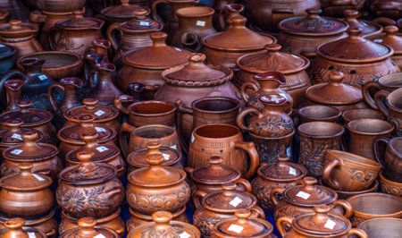 Ceramic products. Whenever I spin a potter's wheel and create something, I love the feeling that we're not just living in chaos doing nothing. In the way we move through the worldの写真素材