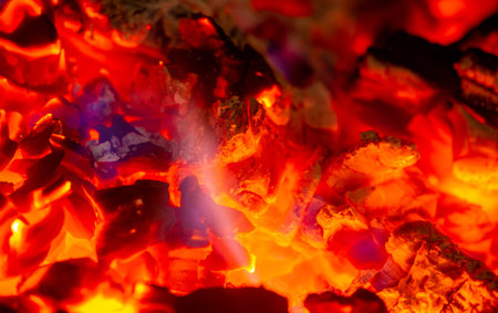 Fire in the fireplace. There is something very romantic about a real fire, but why? We guess why we associate this dancing flame with the mood of desire,の写真素材