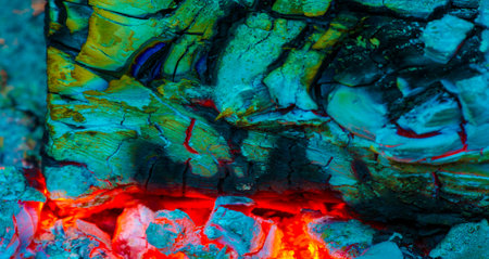 Bright wood fire Cozy and warm atmosphere Ideal for meetings and relaxation Provides natural light, warmth and comfortの写真素材