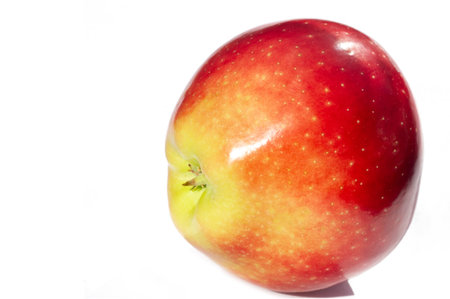 Apple on a white background.