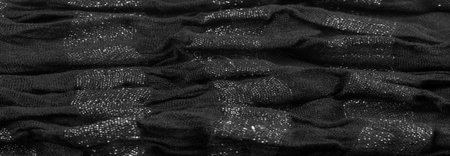 Texture. Background. Black transparent fabric with printed lines.
