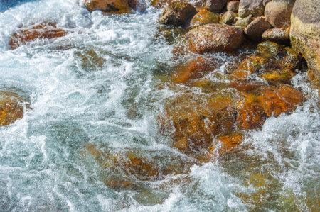 Feel the tranquility of nature through stunning photographs. Capture the beauty of flowing water and serene landscapes. Bring a touch of nature's harmony into your home or workplace.の写真素材