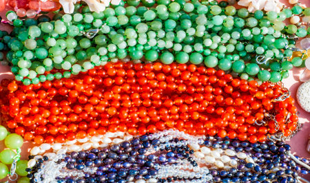 semiprecious stones. Beads pendants decoration. Semi-precious stones are hard gemstones created...