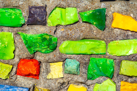 Experience the vibrant colors and creativity through this mosaic wall. A true reflection of the...