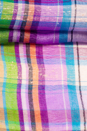 The background texture of the fabric, the name of which directly indicates the country of its origin. The second and more accurate name of this material is tartan.の写真素材