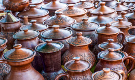 Ceramic products. Whenever I spin a potter's wheel and create something, I love the feeling that we're not just living in chaos doing nothing. In the way we move through the worldの写真素材