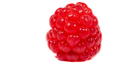 Raspberry. it is a healthy, tasty berry that consumers should enjoy during the summer months. Raspberries are a powerful source of nutrients including vitamin C, manganese,の写真素材