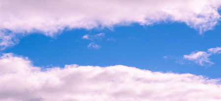 Clouds dawn sunset romance. Gentle romantic pink clouds at dawn. Gentle mood of sunrise, sunset,...