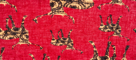 Texture, Background, Pattern, Decor, Art Nouveau, Textile, Art, Design, red cotton fabric with print...