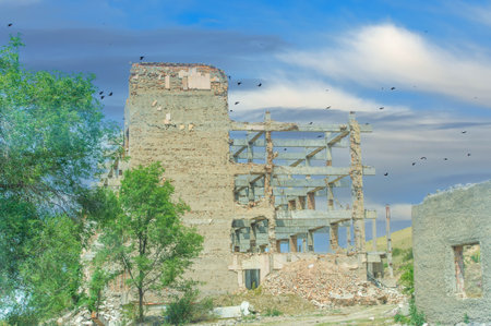 Explore the history of an abandoned sanatorium. Uncover the secrets hidden within its walls. Feel the atmosphere of this forgotten place.の写真素材