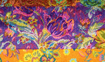 seamless. Brocade. This brocade has a bright yellow base embellished with deep turquoise sunken...
