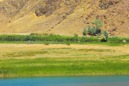 Enjoy the natural beauty of the river flowing through the steppe. Take a moment to relax and connect...