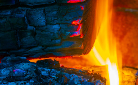 Create warmth and ambience in your home Enjoy crackling sound and mesmerizing flames Efficient use of natural resources for heating Reduce dependence on fossil fuelsの写真素材