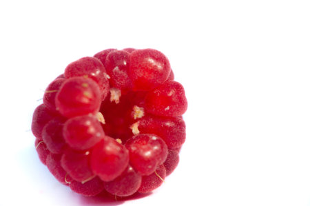 Raspberries are an excellent source of vitamin C, manganese and dietary fiber. They are also a very good source of copper and vitamin K, pantothenic acid, biotin, magnesium, folic acid.の写真素材