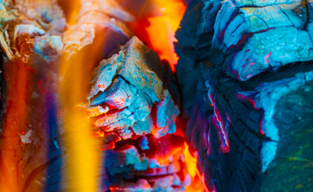 Creates a warm and cozy atmosphere. Perfect for cozy evenings or outdoor gatherings. Efficient and easy to use.の写真素材