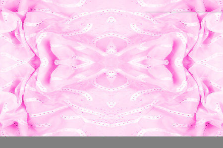 Seamless kaleidoscope, pink silk. Stand out from the crowd in vibrant color that reflects light in shimmering ripples of delightful sophistication with this hot pink silk crepe de chine.の写真素材