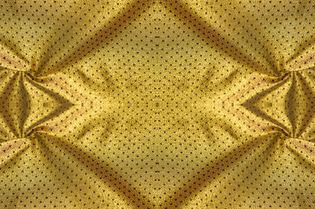 Seamless texture. Fabric with a metallic sheen in small polka dots. Golden color. Pretty and shiny,...