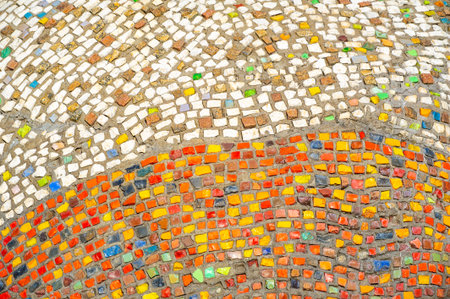 Witness the artistry of a vibrant mosaic wall, a true testament to the colorful soul of the...