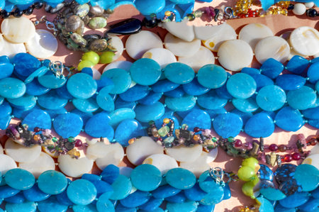 Seamless texture of semi-precious stones. Semi-precious stones are hard gemstones created...