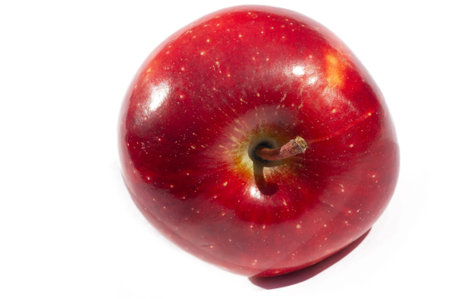 Apple on a white background. Apples are crunchy fruits that provide a lot of nutrients.