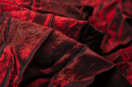 Red fabric. Rich texture, nice rough hand combined with its own visual graininess. A fresh yet supply and simple material with a variety of stripes making it the perfect choice for your design.の写真素材