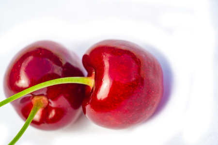 Fresh and juicy cherries are rich in vitamins. An ideal snack for vegetarians and health-conscious...
