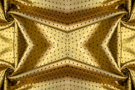Seamless texture. Fabric with a metallic sheen in small polka dots. Golden color. Here is a fairly...