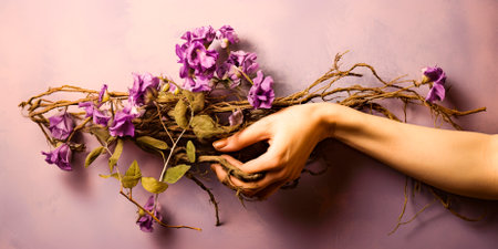 Experience the beauty of nature with this handcrafted product. Ideal for bohemian and nature-inspired looks. A unique accessory that will add zest to any outfit.の素材