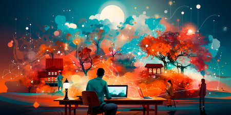 Stay connected to multiple people and devices using your laptop. Easily manage your connections and tasks in one place. Increase your productivity while staying organized and efficient with this app.の素材