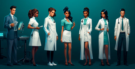 Gain access to a network of diverse medical specialists. Find the right doctor for your specific needs. Easily book appointments and consultations.の素材