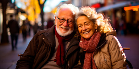 The couple explores nature together, making wonderful memories. a love story that inspires others to appreciate the simple pleasures in life. the beauty of aging gracefully and findingの素材