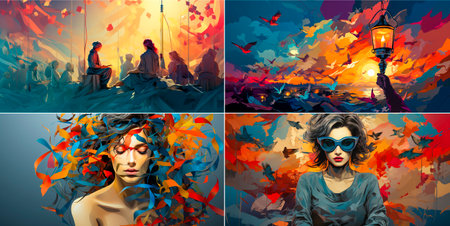 Female image, Embrace freedom of thought and expression. Break down barriers and encourage open dialogue. Promote the exchange of ideas and diversity of perspectives.の素材