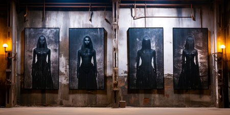 A playful mix of art and fashion, these mannequins with intricately painted faces add a unique touch to any display. Art Meets Fashionの素材