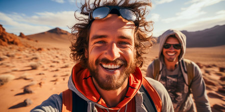 In the heart of the desert, adventure awaits! Follow this dynamic duo as they conquer towering sand dunes and uncover hidden oasis wonders. Wanderlust Explorersの素材