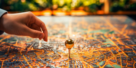 Use a magnifying glass to find land appraisals. Find vacant land for construction and housing department. Explore real estate opportunities using cadastral maps.の素材