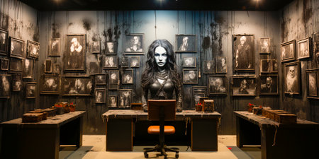 Unique paintings of women with guns in a monochrome style Ideal for art lovers and collectors Inspired by the furaffinity communityの素材