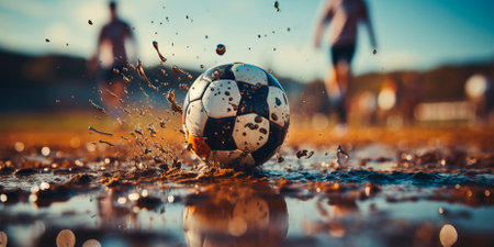 Experience the thrill of professional football in the stadium. Become a street athlete and train like a pro. Immerse yourself in the world of sports and athleticism.の素材