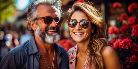 Enjoy your summer holidays exploring the city streets with your loved one. Create precious memories while traveling together. Experience the tourist lifestyle in beautiful European cities.の素材