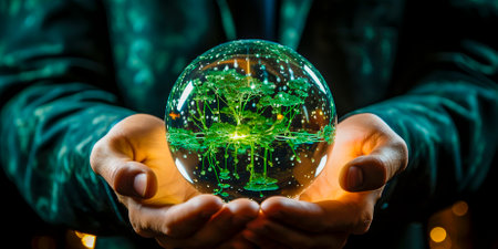 Using technology to promote environmentally friendly practices. Incorporating corporate social responsibility. Ethical considerations when using technology and data privacy.の素材