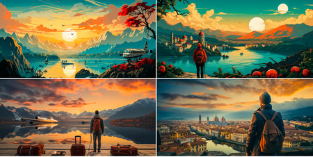 Explore the world like never before. Capture your travel experiences in a unique and artistic way. Create unforgettable memories with your loved ones. Unleash your inner wanderlustの素材