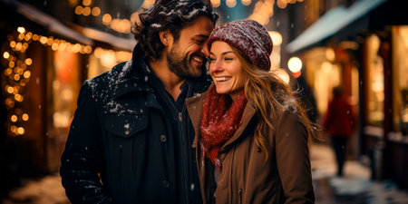 Feel the joy of the holidays at the Christmas market. Warm up with hot drinks as you stroll among the holiday decorations. Celebrate with loved ones and create unforgettable memories.の素材