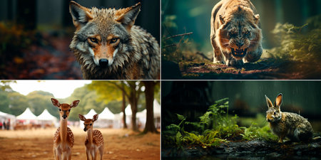 collage of 4 photos. quotes. Any competition by its nature is just a rabid plagiarism.の素材