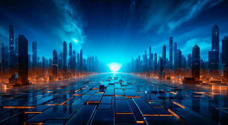 Dynamic and eye-catching design. Represents progress, growth and success. Ideal for presentations or marketing materials to convey progress and innovation.の素材