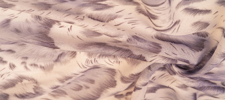 silk fabric in African style brown. For designer, texture pattern, background collection.