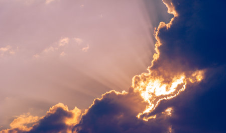 Clouds dawn sunset romance. A lot of things in life can wait, but the sunset won't wait, watch itの写真素材