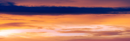 Clouds dawn sunset romance. A lot of things in life can wait, but the sunset won't wait, watch itの写真素材